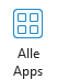 Neues Outlook-Symbol „Alle Apps“ – vier abgerundete Quadrate in einem blauen Rahmen mit der Beschriftung „Alle Apps“