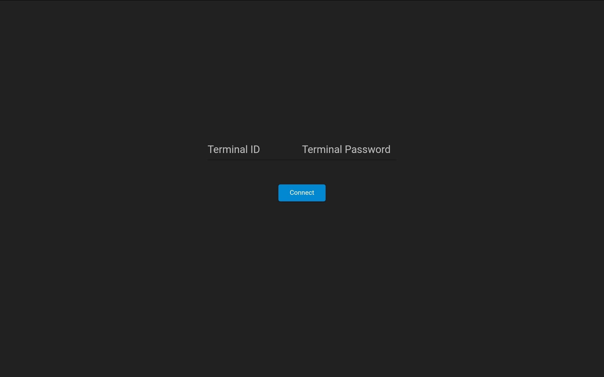 Anmeldung am Terminal mit den Login-Daten