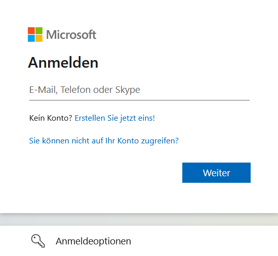 Microsoft-Anmeldung im neuen Browser-Tab zum Gewähren des Zugriffs auf Microsoft Graph