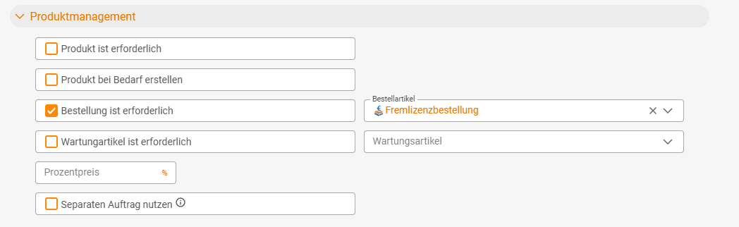 Detailausschnitt der Sektion „Produktmanagement