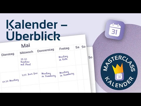 Video-Vorschau: Kalender Überblick
