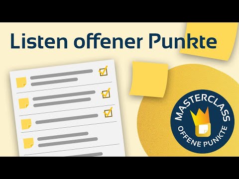 Video-Vorschau: Listen offener Punkte